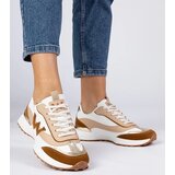 D/CEO marka niezdefiniowana White-brown women's sneakers with animal print Kalasa | ePonuda.com