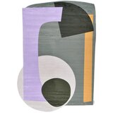 Tom Tailor TKANA PREPROGA Shapes - EIGHT 155/230 cm potiskano večbarvno, temno siva | Shoptok.si
