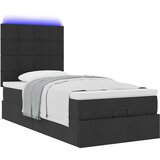  Otomanski krevet s madracem i LED crna 80x200cm tkanina | shoptok.hr