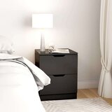  Nočna omarica 2 kosa črna 40x40x50 cm iverna plošča, (20732377) | Shoptok.si