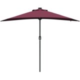 vidaXL Vrtni dežnik Bordo rdeča 294 x 150 x 223 cm blago | Shoptok.si
