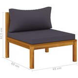  6-dijelna vrtna garnitura od masivnog drva bagrema s jastucima | shoptok.hr