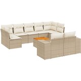 Maison Chic Seti vrtnega pohištva - Vrtna garnitura - Vrtni pohištvo set 10-delna z blazinami bež poli ratan, (21811814) | Shoptok.si