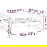  Krevet za pse crni 65 5x50 5x28 cm od masivne borovine | shoptok.hr