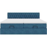  Otomanski posteljni okvir z vzmetnicami moder 160x200 cm žamet, (21653210) | Shoptok.si