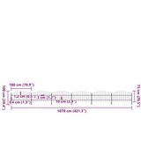  Vrtna ograda s vrhom koplja Čelik 1070x100 cm Crna | shoptok.hr
