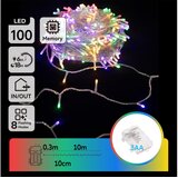 Aigostar LED spoljašnja božićna girlanda 100x LED, 8 funkcija, napajanje 3xAA, dužina 10,3 m, IP44, višebojna Cene