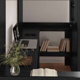  Okvir kreveta na kat s stolom Crni hrast 100 x 200 cm | shoptok.hr