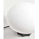 Kave Home Bijela/crna metalna stolna lampa sa staklenim sjenilom (visina 20 cm) Idela – | shoptok.hr
