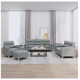 vidaXL 4-dijelni set sofa s jastucima svjetlosivi od tkanine Cijene