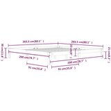 Okvir za krevet od masivne borovine sivi 200 x 200 cm | shoptok.hr