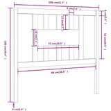  Uzglavlje 106 x 4 x 100 cm od masivne borovine | shoptok.hr