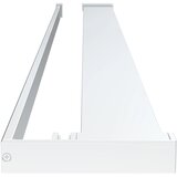 Pregrada za tuš s policom krom 115x195 cm staklo ESG i aluminij | shoptok.hr
