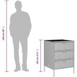  Vrtni ormarić za pohranu crni 55 x 59 x 80 cm od poliratana | shoptok.hr