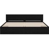  Okvir kreveta s uzglavljem s uzglavljem Crni hrast 200 x 200 cm | shoptok.hr