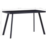 vidaXL Blagovaonski stol crni 120 x 60 x 75 cm od kaljenog stakla | shoptok.hr