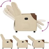  Električni naslonjač od tkanine krem | shoptok.hr