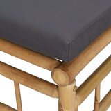  Srednja vrtna sofa od bambusa s tamnosivim jastucima | shoptok.hr