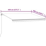 Tenda na automatsko uvlačenje 450 x 300 cm krem | shoptok.hr