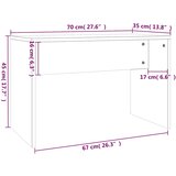  Toaletni stolac boja hrasta 70 x 35 x 45 cm konstruirano drvo | shoptok.hr