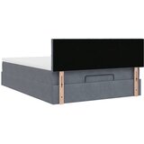  Otomanski krevet s madracem&LED tamnosivi 140x190 cm baršunasti | shoptok.hr