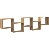 VidaXL Zidna kockasta polica s 5 odjeljaka Umjetnički izrađeno VidaXL Zidna kockasta polica s 5 odjeljaka Umjetnički izrađeno Slike