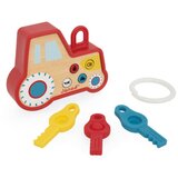 Janod Sound and Light Tractor Keychain aktivna igračka od drva 18m+ 1 kom | shoptok.hr