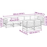  8-dijelni set vrtnih sofa s jastucima od masivne borovine | shoptok.hr