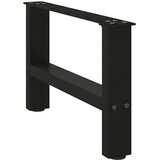 vidaXL noge kavne mizice črna 2 kosa 50x(30-31) cm jeklo | Shoptok.si