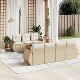  The Living Store Vrtna sedežna garnitura 8-delna z blazinami bež poli ratan - Vrtna Sedežna Garniture, (21450957) | Shoptok.si