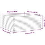 vidaXL Vrtna sadilica 110x110x46 cm od masivne borovine | shoptok.hr
