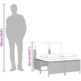  4-dijelni set vrtnih sofa s jastucima bež od poliratana | shoptok.hr