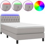  box spring s madracem LED svjetlosivi 90x200 cm tkanina | shoptok.hr