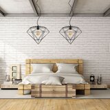 Toolight viseća svjetiljka diamond metal loft black APP563-1CP | shoptok.hr