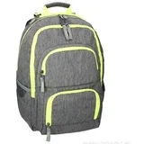 e-bag siva i neonska zaobljena školska torba, ruksak 46x34x22cm