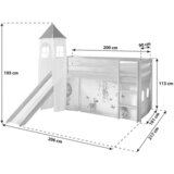 MID.YOU Igralna Postelja Kasper, 90x200, Tobogan, Stolp | Shoptok.si
