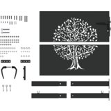 vidaXL Vrtna vrata Drugo Črna 105 x 100 cm Jeklo s prašnim premazom | Shoptok.si