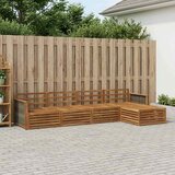  Set vanjskih sofa 5 kom. Prirodna Čvrsto drvo akacije 329 x 162,5 x 73 cm | shoptok.hr