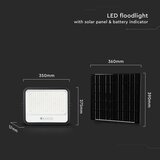  LED prigušiva solarni reflektor LED/400W/3,2V IP65 20000 mAh crna + daljinski upravljač | Eponuda.com