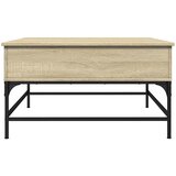  Stolić za kavu boja hrasta sonome 80x80x45 cm od drva i metala | shoptok.hr