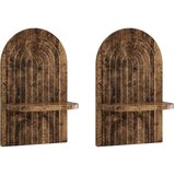  Zidna polica 2 kom. Staro drvo 23 x 13,5 x 37,5 cm | shoptok.hr