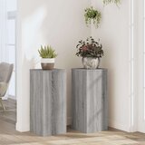 vidaXL Stojalo za rastline 2 kosa siva sonoma 30x30x70 cm inž. les | Shoptok.si