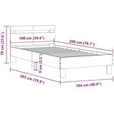  Okvir za krevet s uzglavljem boja hrasta 100x200 cm drveni | shoptok.hr