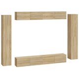 8-dijelni set TV ormarića boja hrasta sonome konstruirano drvo | shoptok.hr