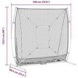 vidaXL Bejzbol in softball Črna 180 x 90 x 153 cm Poliester | Shoptok.si
