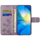 INORCO Ovitek denarnica za telefon Nokia C32/C22, odporen na prah, PU usnjeni ovitek za stojalo z vtisnjenim metuljčkom in cvetjem, (22037015) | Shoptok.si