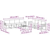  Set vanjskih sofa 9 kom. Prirodna i svijetlo siva | shoptok.hr