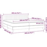 Krevet box spring s madracem LED tamnosivi 200x200 cm tkanina | Eponuda.ba