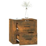 vidaXL Stenska nočna omarica dimljen hrast 50x36x47 cm | Shoptok.si