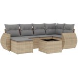  7-dijelni set vrtnih sofa od poliratana s jastucima bež | shoptok.hr
